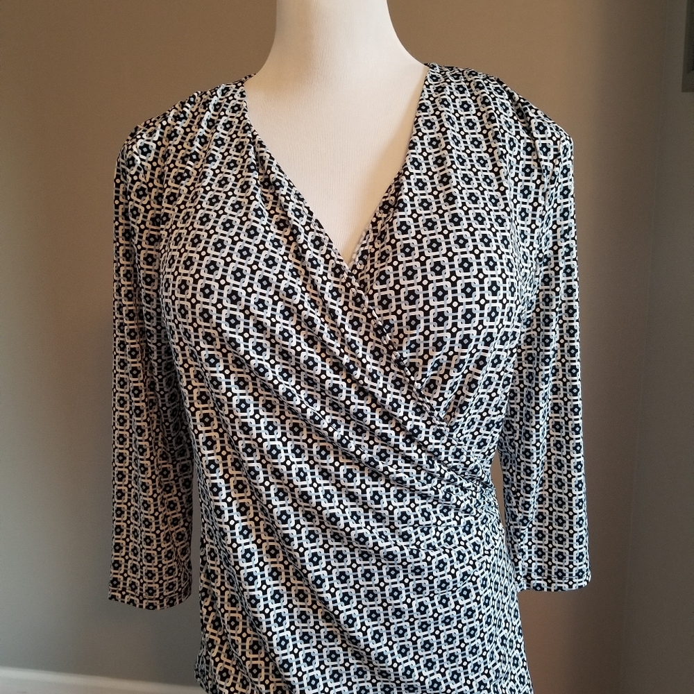 Charter Club Wrap Front Blouse